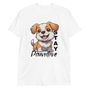 "Stay Pawsitive" Dog T-Shirt